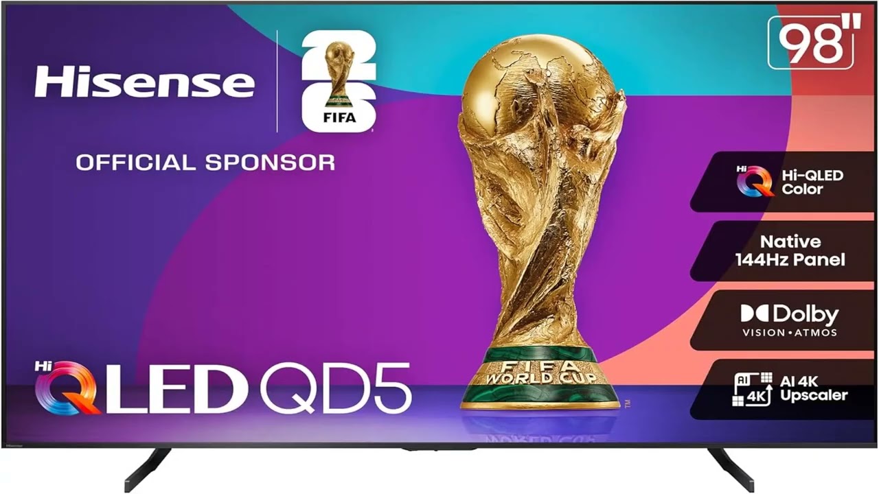 Best Deal: Hisense 98" Class QD5 Series (98QD5QG, 2025 Model) Hi-QLED 4K UHD Smart Google TV