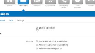 Voicemail Messages Settings Tab