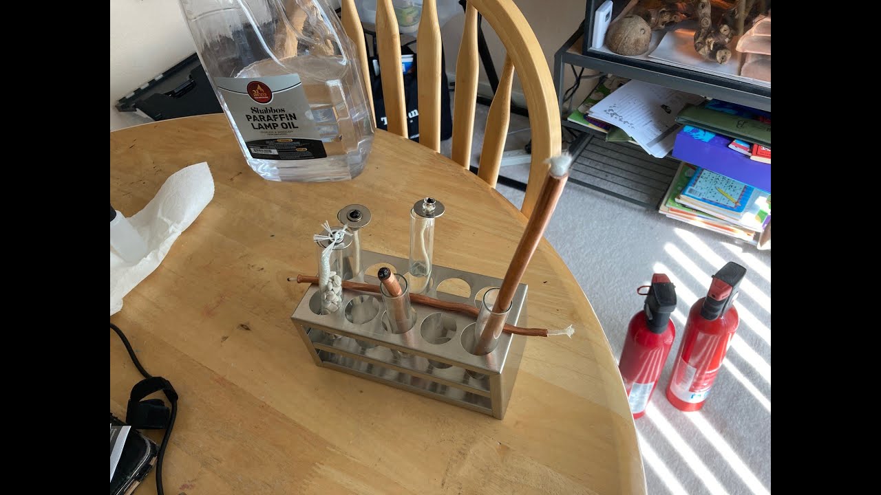 1/4" Fiberglass Oil Lamp Wick Test How High Does Paraffin Lamp Oil