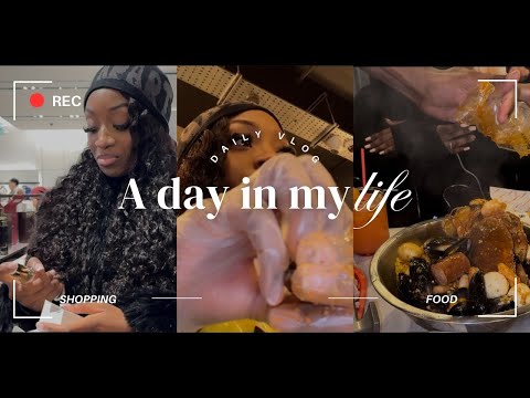 COME WITH ME TO HAVE SEAFOOD BOIL FOR THE FIRST TIME 🥘🍤 🦞 & SHOPPING 🛍️