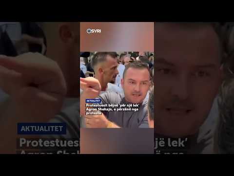 Protestuesit bëjnë ‘për një lek’ Agron Shehajn, e përzënë nga protesta - SHORTS