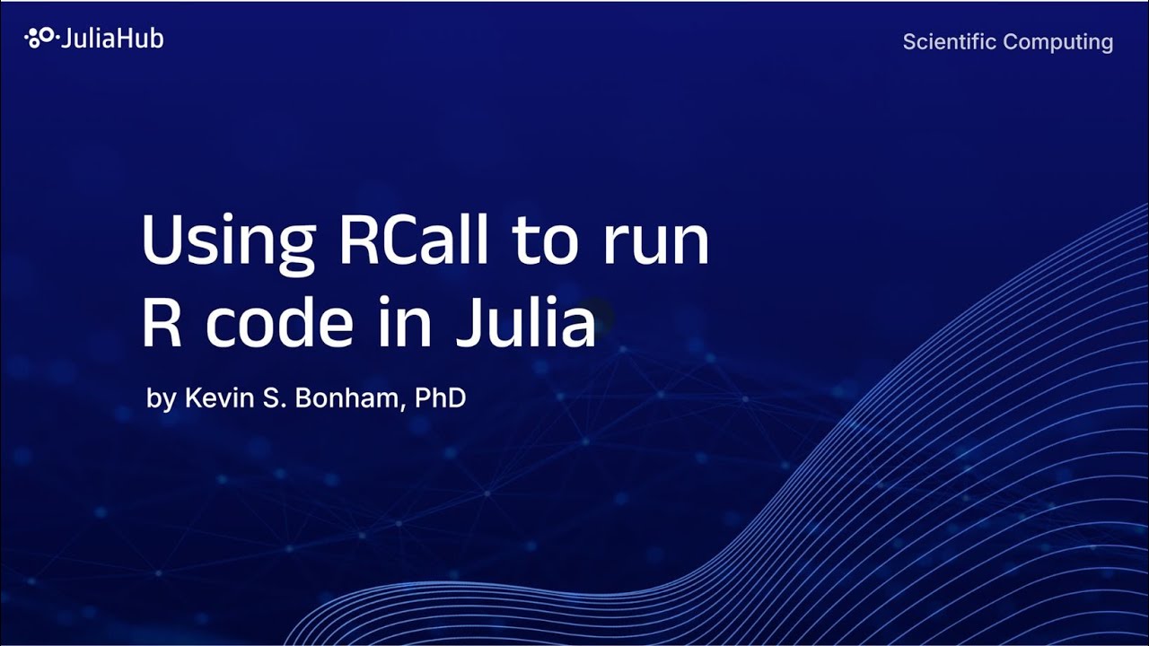 Using RCall to run R code in Julia - YouTube