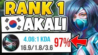 WTF THE RANK 1 AKALI HAS 97% WINRATE IN KOREA!! HIS BUILD IS BEYOND BROKEN!! - League of Legends