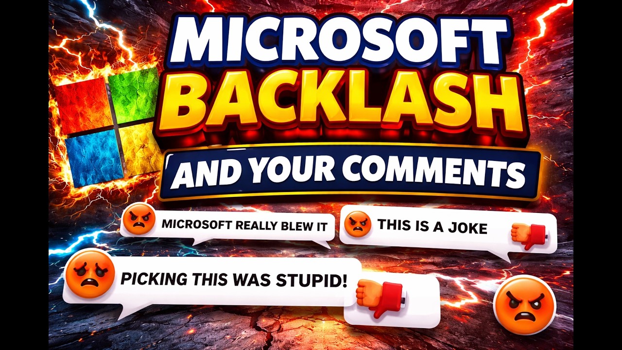 Microsoft Backlash and your comments. - YouTube