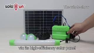 Solar Run PopBox (SR06) Series Solar Home System Cost-Effective for Home Lighting & Phone Charging
