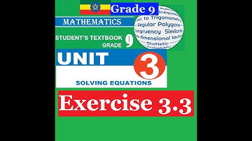 Mathematics Grade 9 Unit 3 Exercise 3.3(Substitution Method)@mathT_21