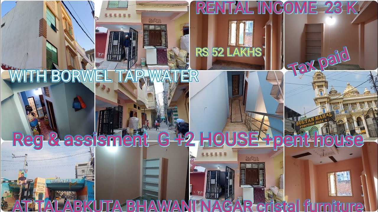 p 8309776460 ) Reg 50 sq with borwel Tap water  rental income Rs 23 k at talab katta