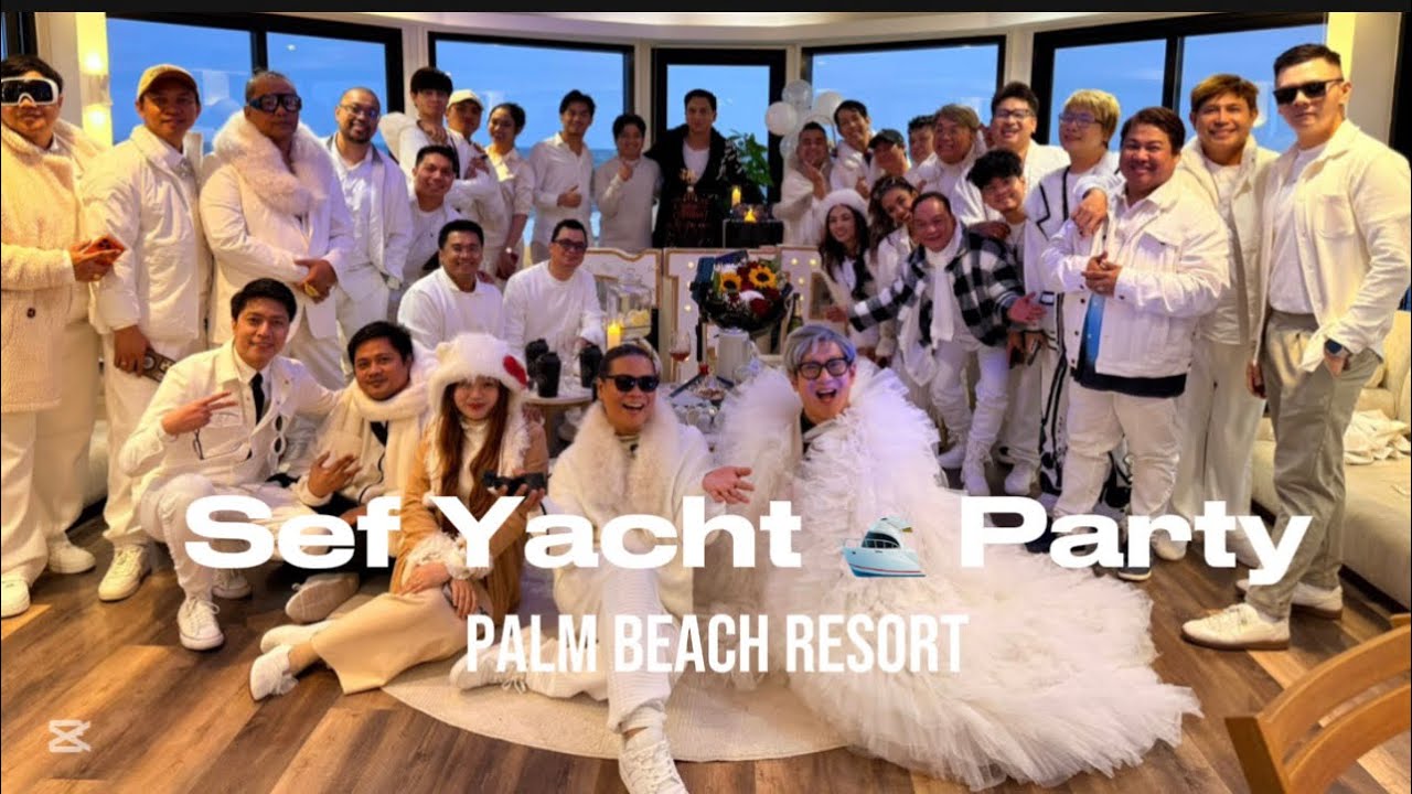 Sef Yacht 🛥️ Party |Palm Beach Resort |Fabolous white Fur Party 🎈 