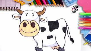 cow drawing | step by step | easily | ARART-811