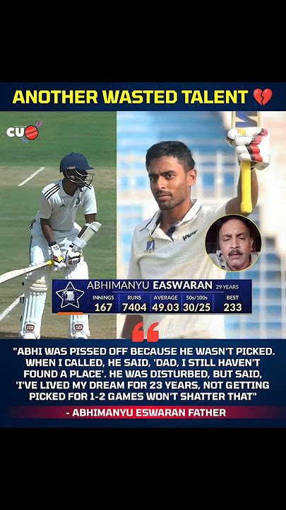 The pain only Easwaran and his father can understand 💔#easwaran #goutamgambhir #bcci