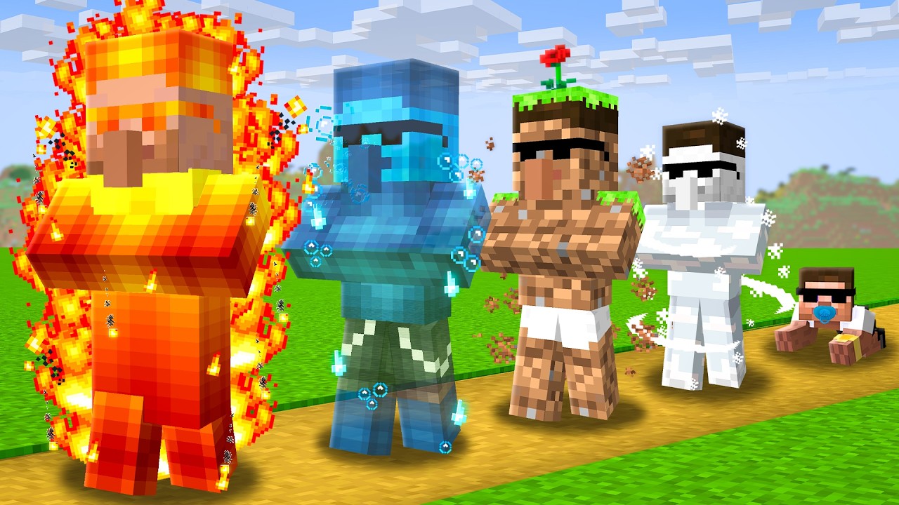 Birth to Death as Elemental Villager in Minecraft..