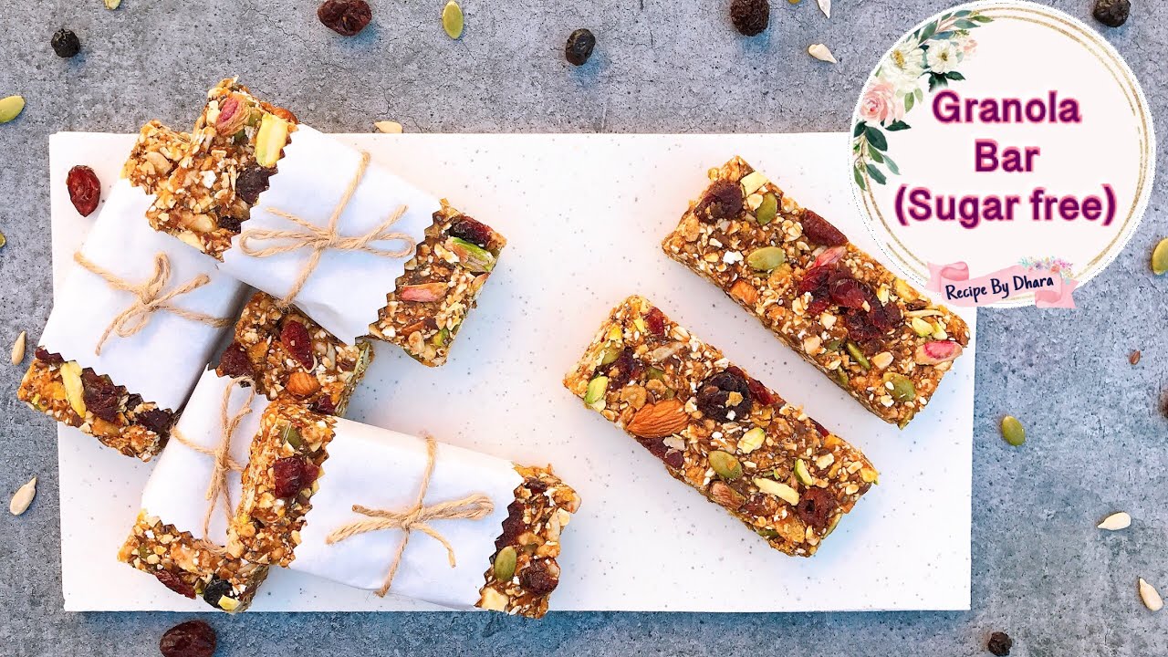 Granola bar recipe no bake granola bar sugar free energy bar recipe healthy snack recipe