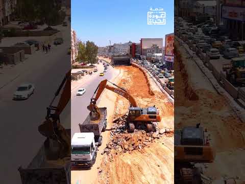 توثيق ميداني لمراحل تنفيذ جسر تقاطع صلاح الدين 