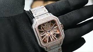 Skeleton moissanite Watch Mechanical