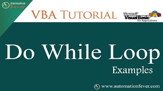 VBA Do While Loop Examples | Excel VBA Tutorial in Hindi