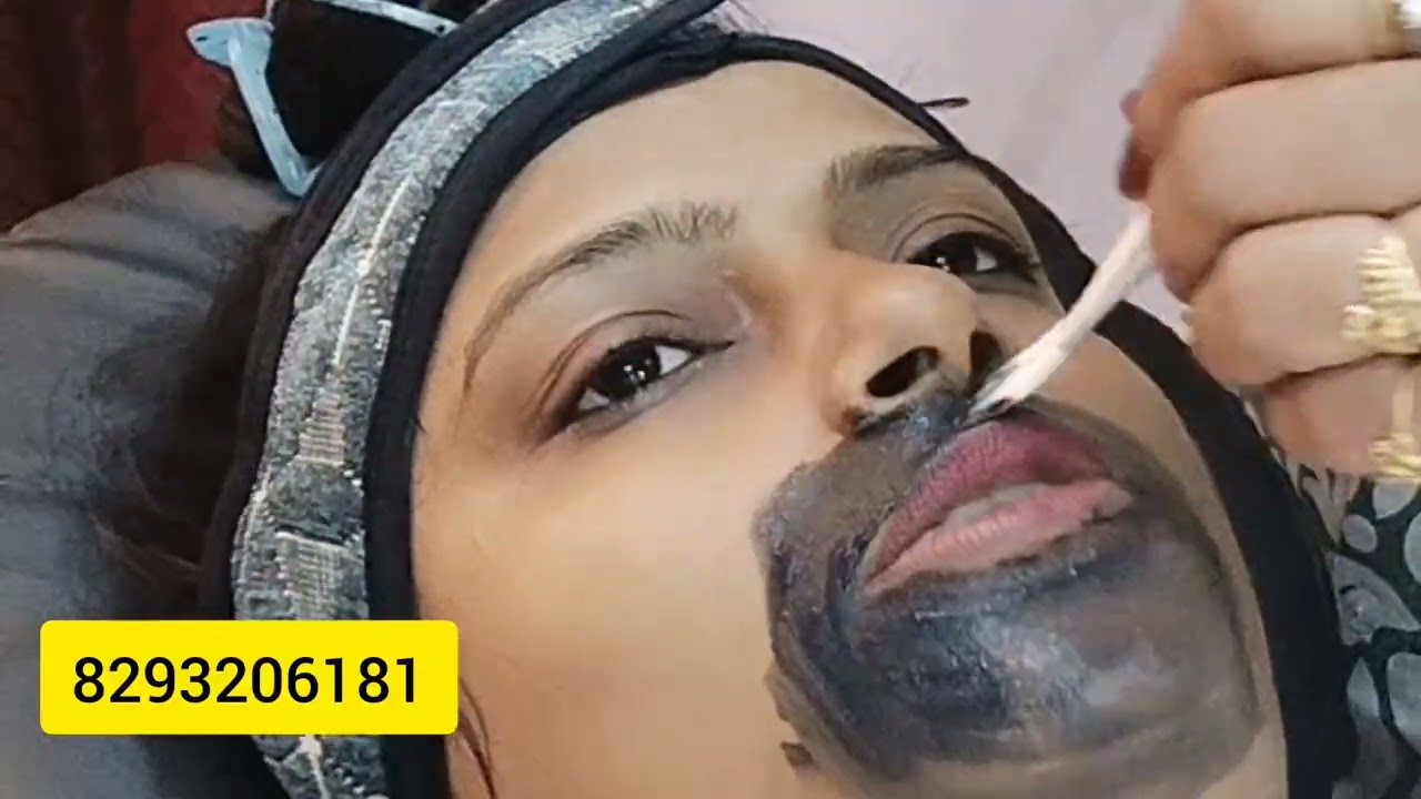 Hydrafacial with laser treatment only on chin / step by step for beginners