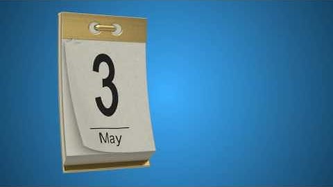 Calendar With Page Tear Off Universal Date Counter After Effects Template