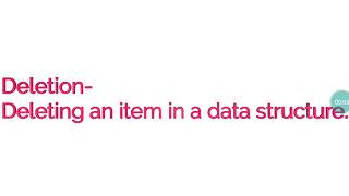 16/ Deletion/operations on data structures