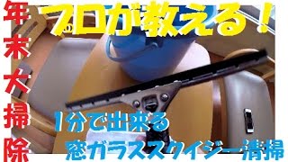 【大掃除】1分で出来る、窓ガラススクイジー清掃Window glass cleaning