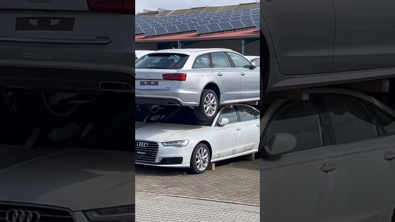 Шок 😰 утилизация новых Audi в Германии .. лучше под пресс чем продать #audi #automobile #утиль #