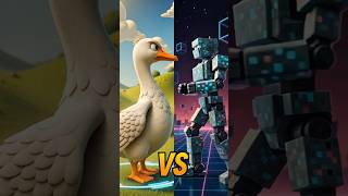 ANGRY GOOSE 🪿 vs MEGA PIXEL ROBOT 🤖 | Who Wins?! #shorts #brainrot #battle #ai