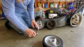 Replacing the Front Drive Wheels on my lawnmower - Fourtry on Amazon wheels