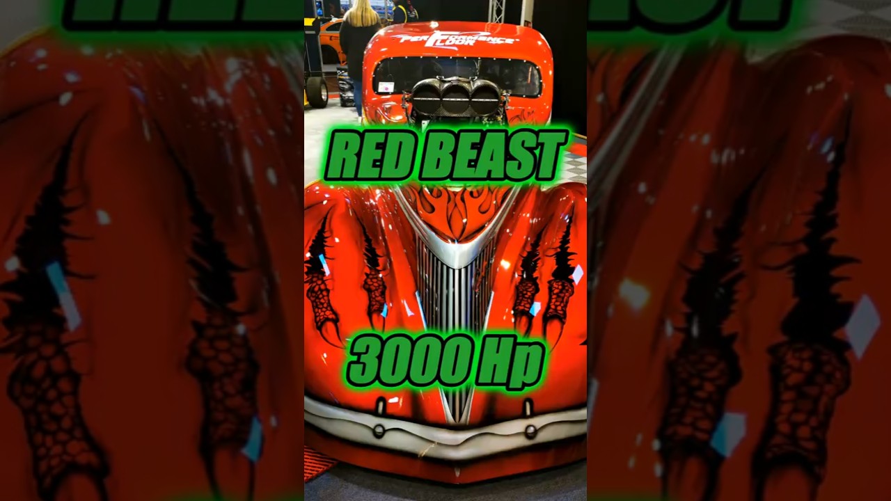 🚗  RED BEAST: Самый безумный Chevrolet 37-го года в мире (3000 HP)#RedBeast #HotRod #EssenMotorShow