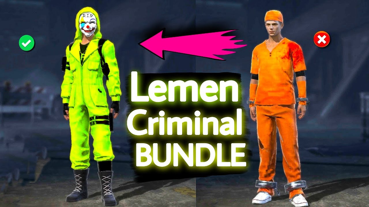 ❗Free Fire Lemen Criminal Bundle Glitch Pack ❗ Textura Criminal ❗ By ❗Apurba Glitch ❗