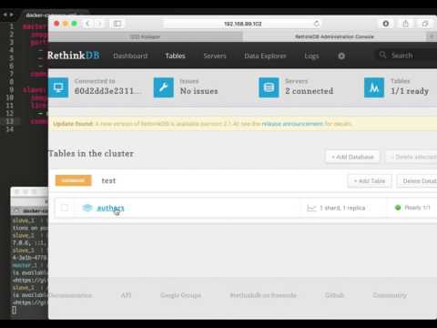 Scale RethinkDB with docker