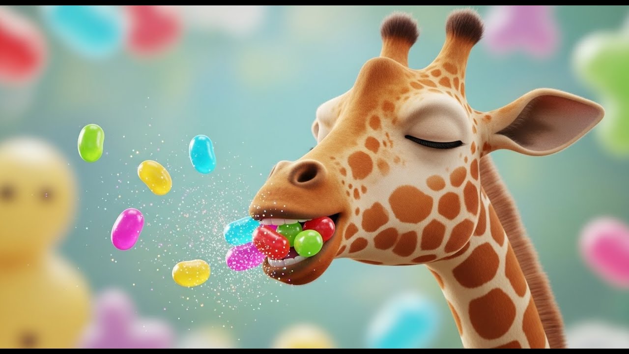 The Giraffe Who Juggled Jellybeans | Fun Counting and Color Rhyme for