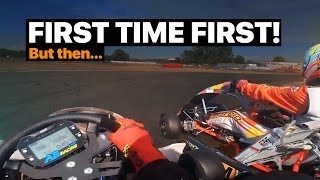 MY FIRST TIME FIRST!  RACE ONBOARD ROK SHIFTER KART 7 LAGHI
