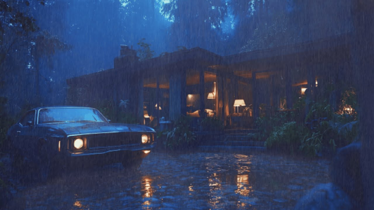 Deep Focus Rain Sounds in a Forest Cabin - White Noise for Studying