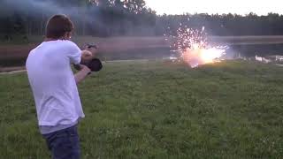 Glock 19 with incendiary rounds