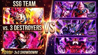 Super Saiyan God Vs. God Of Destruction (2 Vs 3) |DB LEGEND|