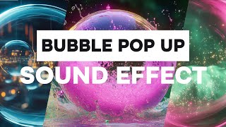 Bubble Pop Up Sound Effect | No Copyright | Royalty Free