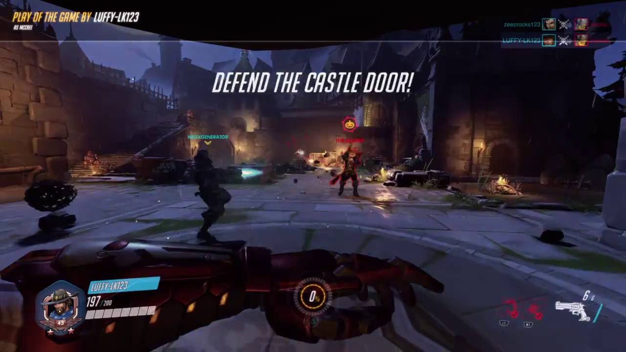 Overwatch (鬥陣特攻) : American Mccree Multiple kill the Zomnic !!!