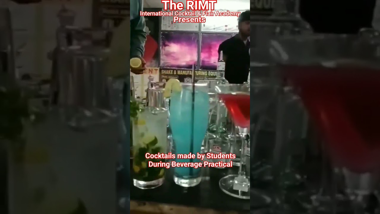 Bartending Students Made Cocktails During Their Practical