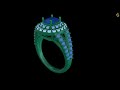 Designing an Oval Halo Ring with Side Diamonds in Matrix 9 | Jewelry CAD