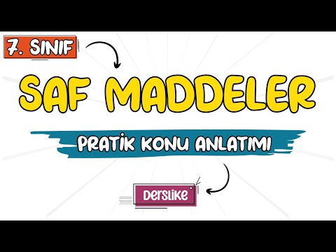 Saf Maddeler - Elementler ve Bileşikler | 7. Sınıf