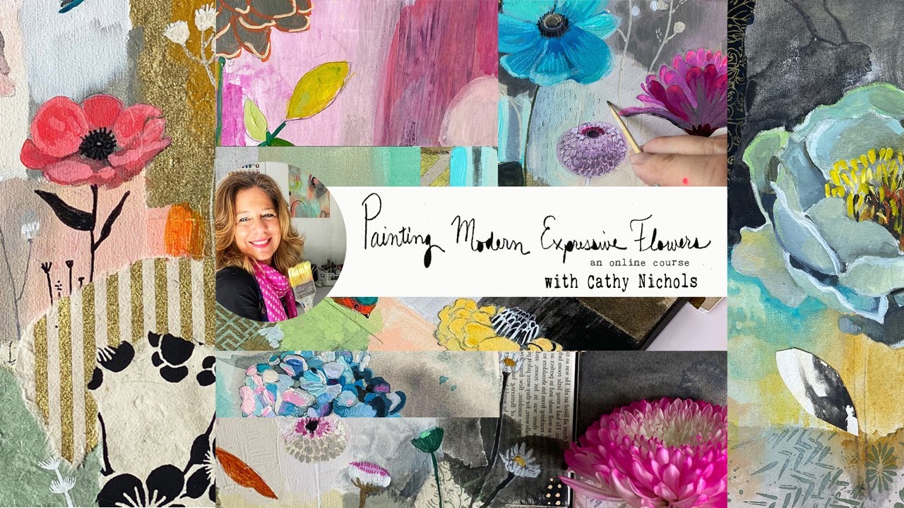 Painting Modern Expressive Flowers - A Trailer for my online flower painting workshop