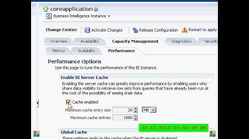enable or desable caching in obiee11g