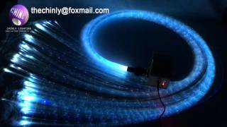 16W RGBW twinkle sparkle fiber optic light 300pcs 1.0mm flash point 3meter waterfall sensory light