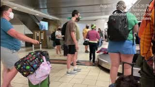 Airplane to Baggage Claim at Oklahoma Will Rogers World Airport (Aug 09, 2021)