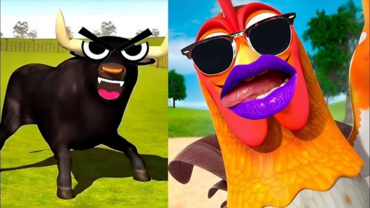 canción y baile del rojo Caballo y el Pollito - el Tractor y el Toro || La vaca lola