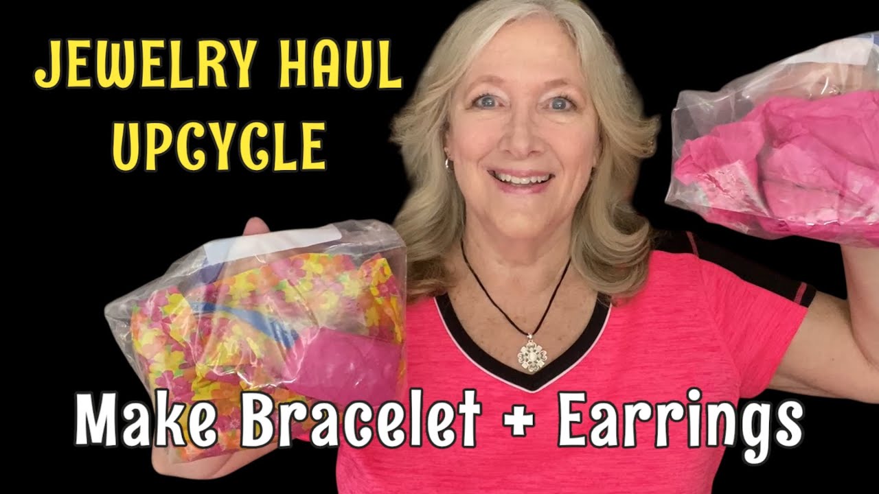 DIY Make UPCYCLED Jewelry Beaded BRACELET Earrings ❤️ Beginner Jewellery Making Haul