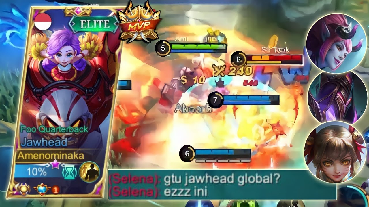JAWHEAD TANK ROAMER MONSTER KILL DAMAGE TERGILA GAMEPLAY | JAWHEAD TOP GLOBAL 2022-MOBILE LEGENDS