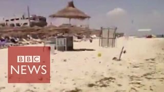 Tunisia: Amateur footage of Sousse attack  - BBC News screenshot 5