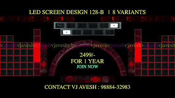 374. Led Screen Design 128 B |  8 Variants | Led MApping | By Musicom