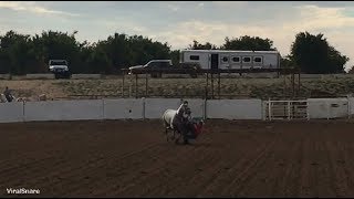 Cowgirl Falls Off Of Horse