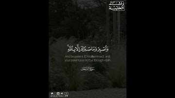 ﴿وَاصْبِرْ وَمَا صَبْرُكَ إِلَّا بِاللَّهِ..﴾ | القارئ: راشد الحليبة
